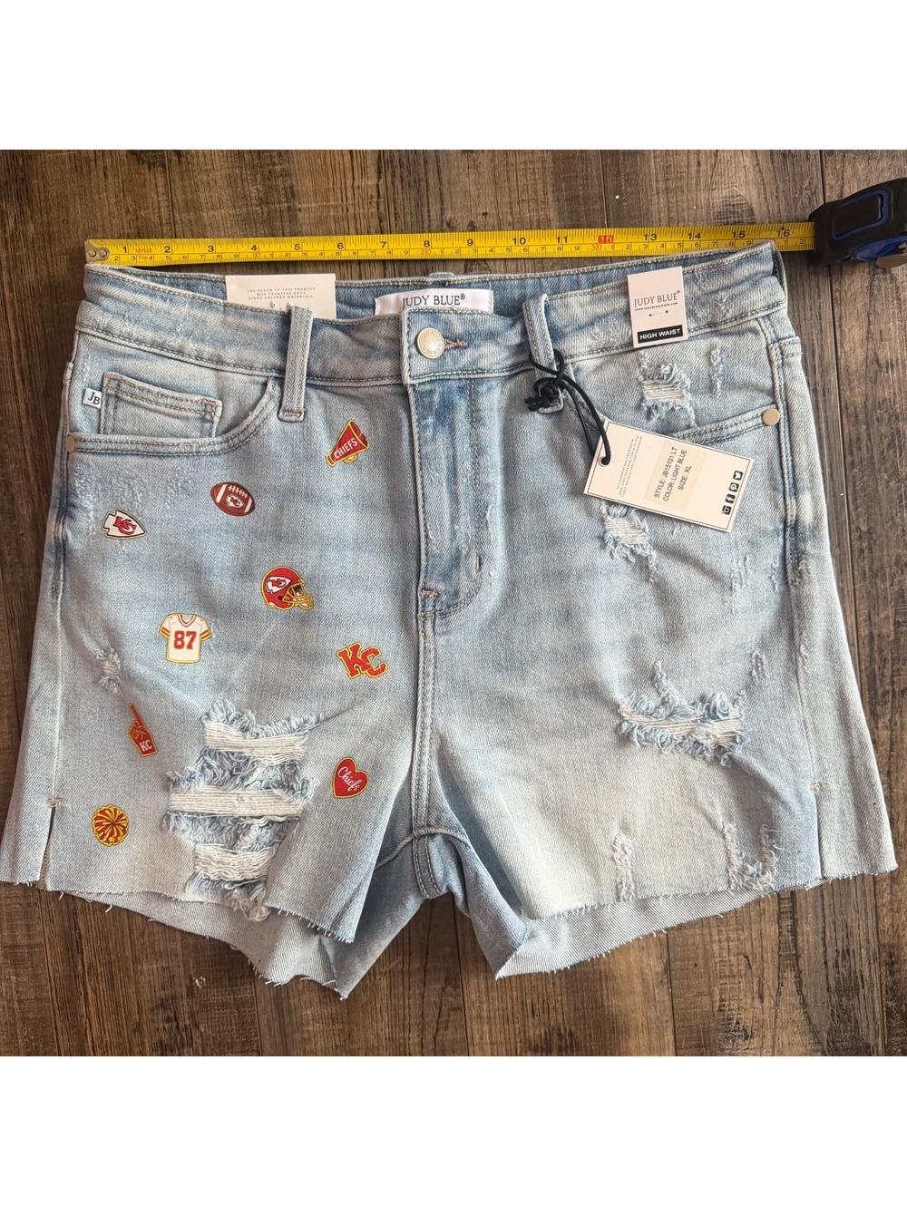 Judy Blue Jean Shorts Kansas City Chiefs Size XL